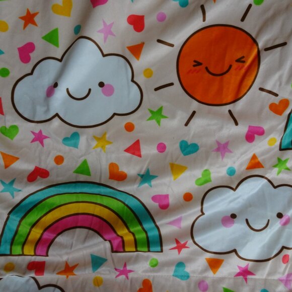Baby Smiling Clouds, Suns And Rainbows Throw Blanket Size 28.5inx39.5in - Picture 2 of 6